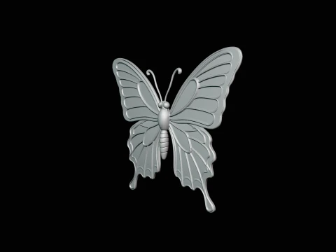 Ornate Golden Butterfly Statue Design 3 - 3D Print Model 3D Print Model