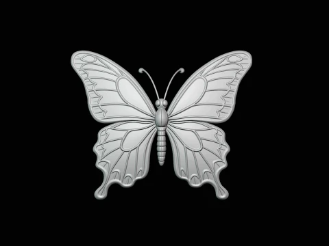 Ornate Golden Butterfly Statue Design 4 - 3D Print Model 3D Print Model
