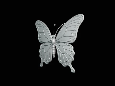 Ornate Golden Butterfly Statue Design 4 - 3D Print Model 3D Print Model