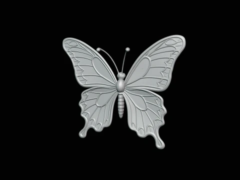 Ornate Golden Butterfly Statue Design 4 - 3D Print Model 3D Print Model