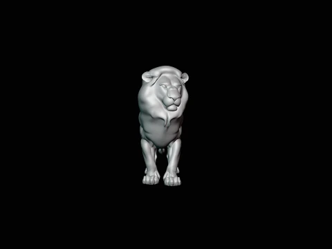 Standing Lion Statue Design 1 - 3D Print Model 3D Print Model