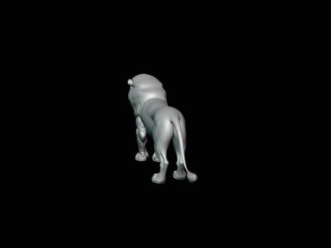 Standing Lion Statue Design 1 - 3D Print Model 3D Print Model
