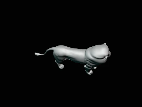 Standing Lion Statue Design 1 - 3D Print Model 3D Print Model