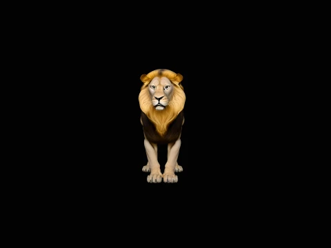 Standing Lion Statue Design 2 - 3D Print Model Modello di stampa 3D