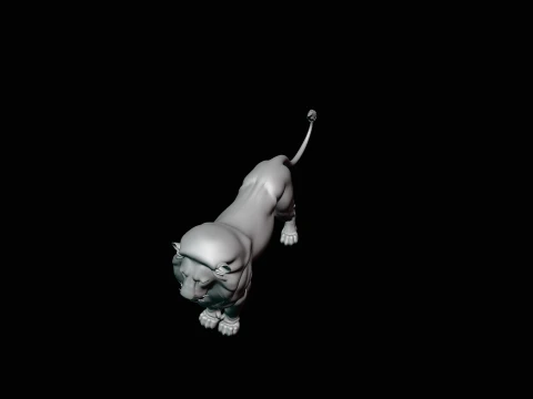 Standing Lion Statue Design 2 - 3D Print Model 3D Print Model