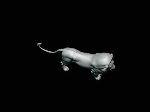 Standing Lion Statue Design 2 - 3D Print Model 3D Print Model