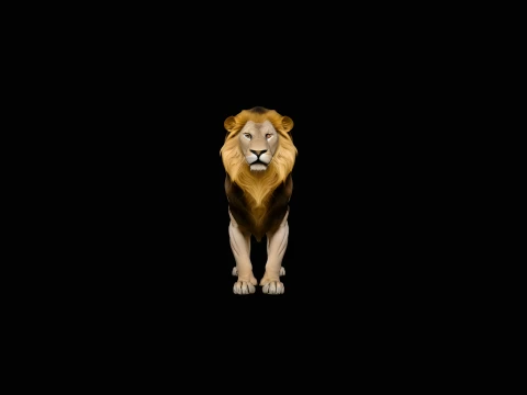 Standing Lion Statue Design 3 - 3D Print Model Modello di stampa 3D