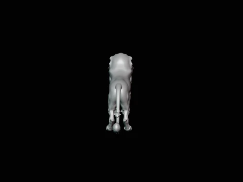 Standing Lion Statue Design 3 - 3D Print Model 3D Print Model