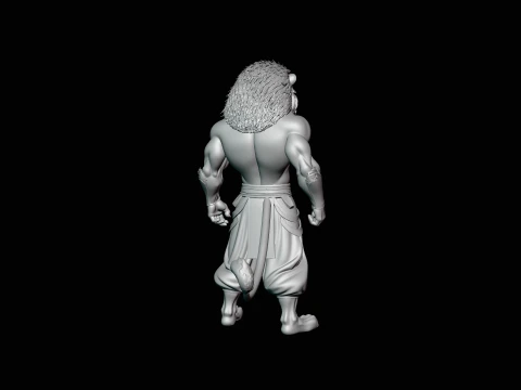 Lion Warrior Statue Design 1 - 3D Print Model 3D Print Model