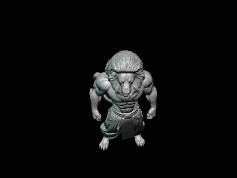 Lion Warrior Statue Design 1 - 3D Print Model 3D Print Model