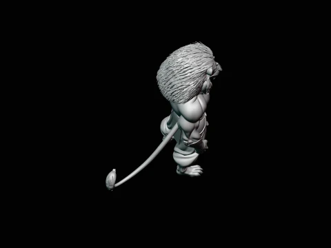 Lion Warrior Statue Design 1 - 3D Print Model 3D Print Model