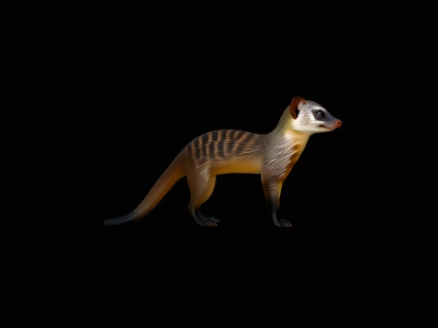 Banded Mongoose Statue Design 1 - 3D Print Model 3D Print Model