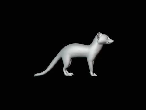 Banded Mongoose Statue Design 1 - 3D Print Model 3D Print Model