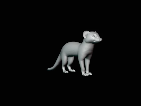 Banded Mongoose Statue Design 1 - 3D Print Model 3D Print Model