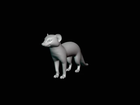 Banded Mongoose Statue Design 1 - 3D Print Model 3D Print Model