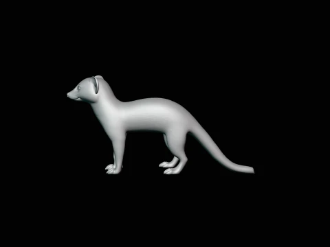 Banded Mongoose Statue Design 1 - 3D Print Model 3D Print Model
