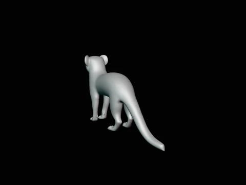 Banded Mongoose Statue Design 1 - 3D Print Model 3D Print Model
