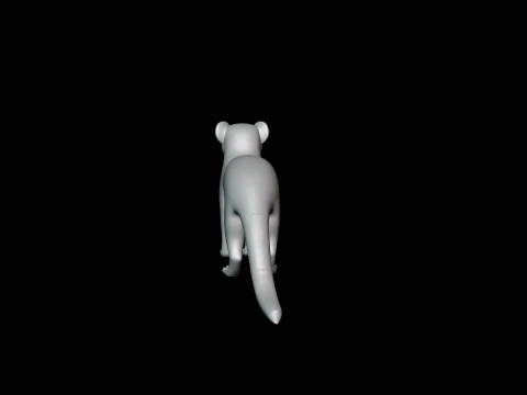 Banded Mongoose Statue Design 1 - 3D Print Model 3D Print Model