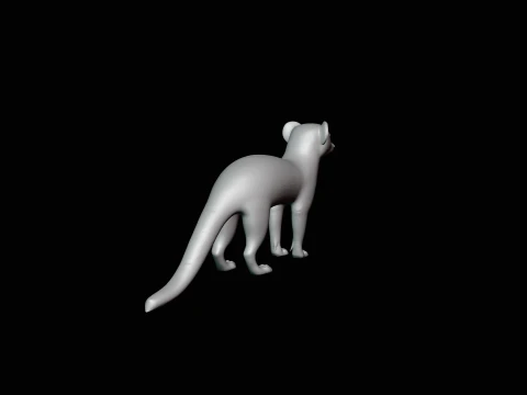 Banded Mongoose Statue Design 1 - 3D Print Model 3D Print Model