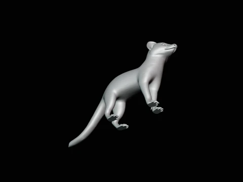 Banded Mongoose Statue Design 1 - 3D Print Model 3D Print Model