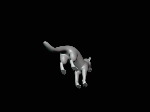 Banded Mongoose Statue Design 1 - 3D Print Model 3D Print Model