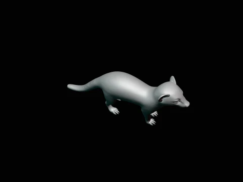 Banded Mongoose Statue Design 1 - 3D Print Model 3D Print Model