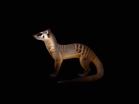Banded Mongoose Statue Design 2 - 3D Print Model 3D Print Model