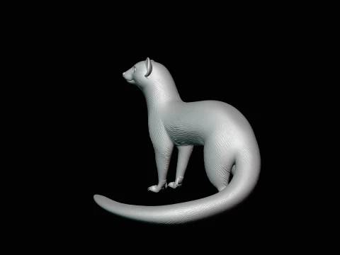 Banded Mongoose Statue Design 3 - 3D Print Model 3D Print Model