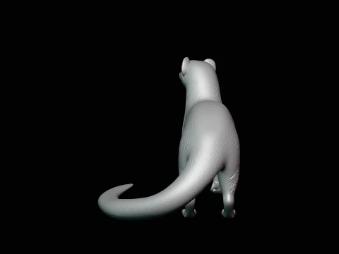 Banded Mongoose Statue Design 3 - 3D Print Model 3D Print Model