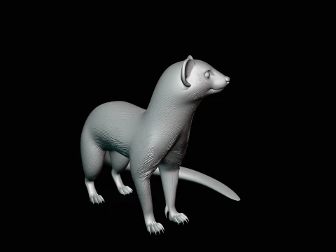 Banded Mongoose Statue Design 3 - 3D Print Model 3D Print Model