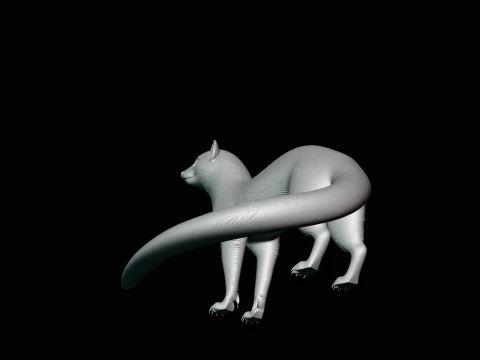 Banded Mongoose Statue Design 3 - 3D Print Model 3D Print Model