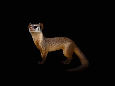 Banded Mongoose Statue Design 4 - 3D Print Model Modelo de impresión 3D