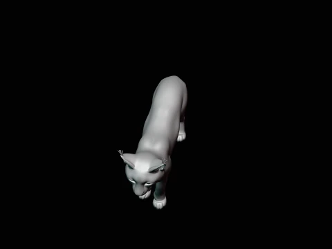 Standing Lynx Statue Design 1 - 3D Print Model 3D Print Model
