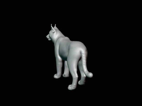 Standing Lynx Statue Design 2 - 3D Print Model 3D Print Model