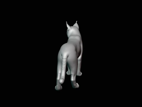 Standing Lynx Statue Design 2 - 3D Print Model 3D Print Model