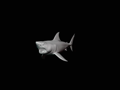 Great White Shark Statue Design 5 - 3D Print Model 3D Print Model