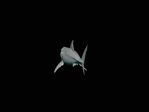 Great White Shark Statue Design 5 - 3D Print Model 3D Print Model