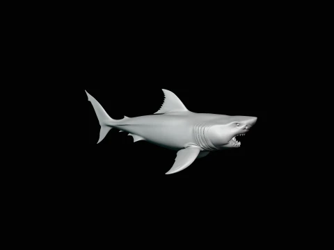 Great White Shark Statue Design 5 - 3D Print Model 3D Print Model