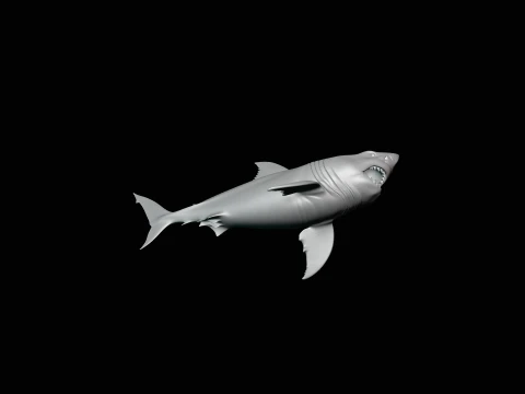 Great White Shark Statue Design 5 - 3D Print Model 3D Print Model