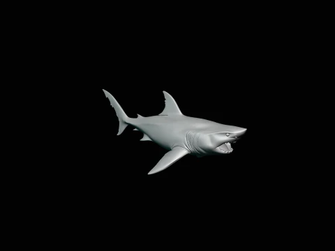Great White Shark Statue Design 7 - 3D Print Model 3D Print Model