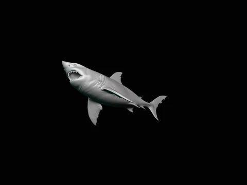 Great White Shark Statue Design 7 - 3D Print Model 3D Print Model
