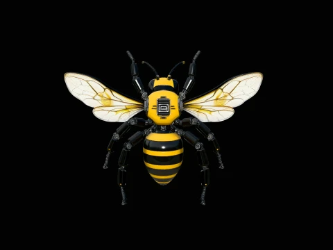 Mechanical Wasp Statue Design 1 - 3D Print Model 3D Print Model