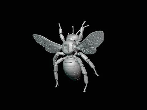 Mechanical Wasp Statue Design 1 - 3D Print Model 3D Print Model
