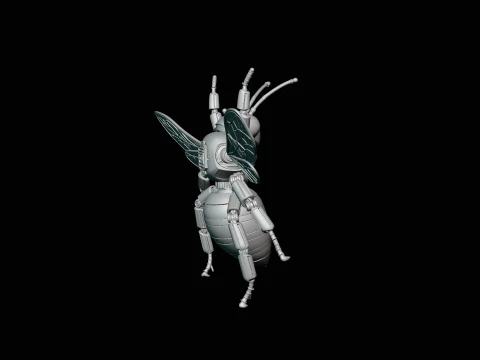 Mechanical Wasp Statue Design 1 - 3D Print Model 3D Print Model