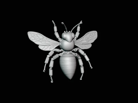 Mechanical Wasp Statue Design 1 - 3D Print Model 3D Print Model