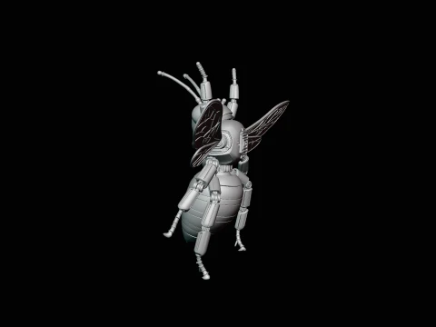 Mechanical Wasp Statue Design 1 - 3D Print Model 3D Print Model
