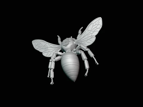 Mechanical Wasp Statue Design 1 - 3D Print Model 3D Print Model