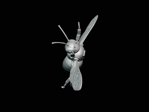 Mechanical Wasp Statue Design 1 - 3D Print Model 3D Print Model