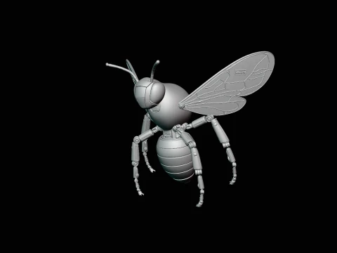 Mechanical Wasp Statue Design 2 - 3D Print Model 3D Print Model