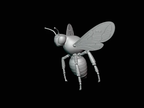 Mechanical Wasp Statue Design 2 - 3D Print Model 3D Print Model